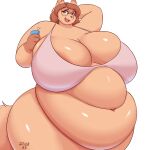  1:1 2023 absurd_res anthro big_breasts blue_eyes bra breasts brown_nose canid canine clothed clothing container cup deep_navel eyebrows eyewear female fingers fox fur glasses grey_nose hi_res hidenafox huge_belly inner_ear_fluff mammal navel obese obese_anthro obese_female open_mouth overweight overweight_anthro overweight_female pink_tongue simple_background solo tail tan_body tan_fur tan_inner_ear_fluff tongue tuft underwear white_background 