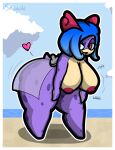  &lt;3 2023 absurd_res anthro areola beach big_breasts big_butt biped blue_hair border bottomwear breasts butt clothing cresti_(unholygooey) curvy_figure cute_fangs eyelashes featureless_feet featureless_hands feet female generation_1_pokemon generation_3_pokemon hair half-closed_eyes hi_res huge_breasts hybrid kirlia lapras motion_lines narrowed_eyes nintendo nipples outside pink_areola pink_eyes pink_nipples pokemon pokemon_(species) pseudo_clothing purple_body purple_skin purple_spots seaside shell short_tail skirt sky sneavile solo sound_effects spots spotted_body standing tail tan_body tan_skin translucent translucent_bottomwear translucent_clothing translucent_skirt voluptuous water white_border wide_hips 