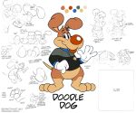  absurd_res beagle canid canine canis clothing domestic_dog doodledoggy gloves handwear hi_res hunting_dog mammal model_sheet scent_hound toony 