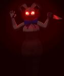  absurd_res anthro bow_tie duo female five_nights_at_freddy&#039;s glowing glowing_eyes hi_res knife lagomorph leporid male mammal open_mouth r3ptart rabbit red_eyes scottgames vanny_(fnaf) 