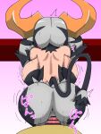 animal_humanoid anus back_boob big_breasts big_penis bodily_fluids bovid bovid_humanoid breasts butt disgaea duo evil_eye female female_focus first_person_view from_behind_position genitals hi_res humanoid japanese_text male male/female mammal mammal_humanoid penetration penis sex simple_background text vaginal vaginal_penetration zk_(artist) 