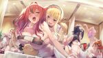  6+girls ;o azur_lane bikini black_choker black_hair blonde_hair bremerton_(azur_lane) bremerton_(scorching-hot_training)_(azur_lane) character_name character_request choker copyright_request crossover cunnilingus cunnilingus_through_clothes curtains fairy_tail fingering frills gainoob grabbing grabbing_another&#039;s_breast grabbing_from_behind high_ponytail highres honkai:_star_rail honkai_(series) izayoi_aki lucy_heartfilia lying maid_headdress manjuu_(azur_lane) march_7th_(honkai:_star_rail) multiple_girls mythra_(xenoblade) on_back on_stomach one_eye_closed open_mouth oral orange_hair pink_hair pokemon pokemon_(game) pokemon_swsh pom-pom_(honkai:_star_rail) red_hair sonia_(pokemon) straddling swimsuit twintails v-shaped_eyebrows xenoblade_chronicles_(series) xenoblade_chronicles_2 yu-gi-oh! yu-gi-oh!_5d&#039;s 