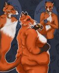  anthro canid canine eating eating_food feeding fox hi_res kimef male mammal obese obese_anthro overweight overweight_anthro overweight_male solo weight_gain 