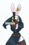  anthro big_breasts breasts female gun hi_res nun nun_bun_with_guns nun_outfit pace-maker ranged_weapon small_waist solo weapon wide_hips 