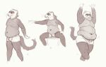  2021 anthro belly briefs briefs_only cettus chair clothed clothing domestic_ferret furniture hand_on_leg hand_on_thigh male mammal moobs multiple_images mustelid musteline on_chair overweight overweight_anthro overweight_male raised_arms reaching simple_background sitting sitting_on_chair slightly_chubby slightly_chubby_anthro slightly_chubby_male standing topless true_musteline underwear underwear_only walking weasel white_background 