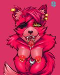  absurd_res ahegao albinion anthro areola big_breasts big_penis bodily_fluids breasts canid canine canis crossgender digital_media_(artwork) female five_nights_at_freddy&#039;s fox foxy_(fnaf) fur genitals hair hi_res huge_penis looking_pleasured mammal monochrome mtf_crossgender nipple_piercing nipples nude open_mouth penis piercing red_body red_fur scottgames simple_background sketch solo yellow_eyes 