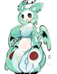  big_breasts black_eyes blush breasts ear_piercing featureless_breasts female generation_5_pokemon halo hi_res huge_breasts huge_hips huge_thighs humanoid looking_at_viewer multicolored_body nintendo not_furry nude open_mouth piercing pokemon pokemon_(species) pupils reuniclus solo thick_thighs two_tone_body usa37107692 white_pupils wide_hips wings 