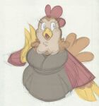  animal_crossing anthro ava_(animal_crossing) avian avian_caruncle beak big_breasts bird black_clothing black_dress blush blush_lines breasts brown_body brown_feathers chicken chubby_cheeks chubby_female clothing colored_sketch comb_(anatomy) dress eyelashes feather_hands feathers female galliform gallus_(genus) grey_eyes guide_lines head_crest hi_res looking_aside neck_tuft nintendo open_mouth phasianid red_clothing red_sweater red_topwear sketch solo squealydealy sweater tail_feathers tan_body tan_feathers topwear tuft winged_arms wings yellow_body yellow_feathers 