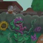  absurd_res carnivorous_plant crazy_dave daki_woo electronic_arts female feral group hi_res plant plants_vs._zombies popcap_games tentacles trio vore 