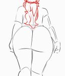  animated anthro big_butt butt female hair hi_res long_hair nude ponytail sketch solo stagshack thick_thighs walk_cycle 
