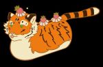  cake dessert domestic_cat felid feline felis feral food fruit loaf male mammal pantherine plant solo strawberry tiger tora tora_the_berry 