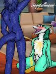  anthro blush bodily_fluids drooling duo freckles genital_fluids incest_(lore) male male/male peeing peeing_on_another peeing_on_ground peeing_on_self sagefullmoon saliva sergal sibling_(lore) sibling_lust urine watersports 