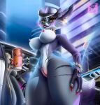  anthro argiopa beverage big_breasts big_butt bit_butt blizzard_entertainment breasts butt canid canine car city clothed clothed/nude clothing coffee curvy_figure ear_piercing ear_ring eyewear female female_focus fennec fox genitals glasses gloves handwear hardmeow hat headgear headwear hi_res ineffective_clothing jewelry leg_grab lingerie low-angle_view mammal night nipple_outline nipples nude piercing pinup plump_labia pose presenting pubes pussy ring_piercing smile solo teasing thick_thighs vehicle vehicles vulpera warcraft wide_hips 
