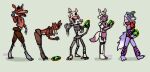  2023 2d_(artwork) animatronic anthro canid canine debimbofication_meme five_nights_at_freddy&#039;s five_nights_at_freddy&#039;s:_security_breach five_nights_at_freddy&#039;s_2 fox foxy_(fnaf) funtime_foxy_(fnaf) funtime_foxy_(fnafsl) game_theory hair hi_res holding_object hook hook_hand machine mammal mangle_(fnaf) ncs pink_body purple_body robot roxanne_wolf_(fnaf) scottgames sister_location standing steel_wool_studios walking white_body 