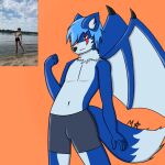  anthro canid canine clothed clothing digital_drawing_(artwork) digital_media_(artwork) eye_scar facial_scar human hybrid male mammal maxx_(artist) maxx_(character) scar signature simple_background solo tail wings 