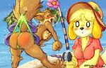  animal_crossing anthro big_breasts blonde_hair blush bottomwear breasts brown_body brown_fur brown_hair buckteeth butt camel_toe canid canine canis cleavage clothed clothing covering covering_breasts covering_self cross-popping_vein crossover digital_media_(artwork) domestic_dog duo eyes_closed female fingers fishing fishing_rod frist44 fur hair hat headgear headwear hi_res holding_object isabelle_(animal_crossing) mammal nickelodeon nintendo open_mouth outside plant rear_view red_clothing red_shirt red_topwear rodent sandy_cheeks sciurid shih_tzu shirt size_difference sky spongebob_squarepants tail teeth tongue topwear toy_dog tree_squirrel underwear water wedgie wet wet_body wet_clothing wet_fur yelling yellow_body yellow_fur 