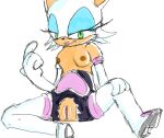  anthro bat breasts clothing female genitals hi_res mammal pussy rouge_the_bat sega solo sonic_the_hedgehog_(series) tappytrails wardrobe_malfunction 