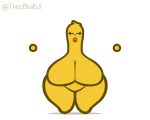  anthro armless avian beak big_breasts bird breasts chicken eyelashes eyes_closed female floating_hands galliform gallus_(genus) huge_breasts nude phasianid simple_background solo thiccbird05 thick_thighs white_background yellow_body 