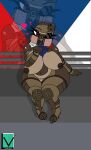  &lt;3 2020 absurd_res anna_(tankmaster846) anthro bandanna big_breasts blowing_kiss blue_lipstick blush breasts brown_body cannon czech czech_flag digital_media_(artwork) eyebrows eyeliner eyeshadow female flat_colors freckles genitals hi_res kerchief lipstick living_machine living_tank living_vehicle lizzyglizzy machine makeup metallic_body nipples nude one_eye_closed pussy ranged_weapon shadow solo tank thick_eyebrows thick_thighs vehicle watermark weapon wink 