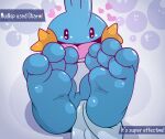  &lt;3 absurd_res ayylmao0129 charm feet fish foot_fetish foot_focus generation_3_pokemon hi_res holding_toes looking_at_viewer male marine mudkip nintendo pokemon pokemon_(species) presenting smile smiling_at_viewer solo star 