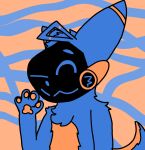  anthro blue_body blue_fur fur hi_res machine male male/male orange_body orange_fur pfp protogen simple_background simple_coloring simple_eyes simple_face solo 