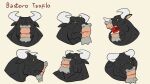  bastoro black_bull bovid bovine cape cattle clothing fantasy hi_res male mammal model_sheet muscular muscular_male rickleone warkini 