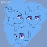  1:1 anthro bedroom_eyes cartoon_network cheexy disembodied_head domestic_cat duo felid feline felis female front_view hi_res high-angle_view looking_at_viewer looking_up mammal narrowed_eyes nicole_watterson seductive side_view simple_background solo the_amazing_world_of_gumball 