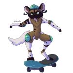  aardrav absurd_res african_wild_dog anthro canid canine hi_res male mammal skateboard solo start_the_generic_canine tongue tongue_out 