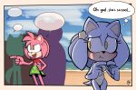  amy_rose anthro beach blue_eyes blush clothing crowd english_text eulipotyphlan fan_character female fur green_eyes group hedgehog hi_res honeydew_(lettuce) lettuce_(artist) mammal one-piece_swimsuit pink_body pink_fur seaside sega sonic_the_hedgehog_(series) swimwear text thought_bubble 