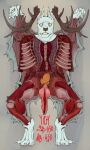  anthro antlers food genitals gore hi_res horn humanoid male meat muscular open_body penis ribs solo sovierdas ych_(character) 