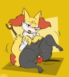  anthro aroused bodily_fluids braixen breasts butt female fur generation_6_pokemon genital_fluids genitals hi_res nintendo pokemon pokemon_(species) pussy pussy_juice snailbail22 solo thick_thighs 