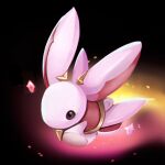  animal black_background huangse_de_dan_tong league_of_legends looking_at_viewer multicolored_background no_humans rabbit solo star_guardian_(league_of_legends) 