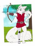  absurd_res amputated amputee archer arctic_fox bow_(disambiguation) canid canine clothing disability fox hi_res huge_filesize kei_laule male mammal missing_arm missing_leg mrpandragon one_arm one_leg prosthetic prosthetic_leg prosthetic_limb shirt topwear tunic 