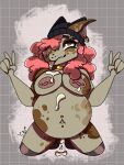  ahegao american_pit_bull_terrier anthro belly big_belly big_nipples bodily_fluids breasts brown_body brown_fur canid canine canis choker clothing cum cum_drip cum_inflation cum_on_belly cum_on_body cum_on_breasts domestic_dog dripping eyebrow_piercing facial_piercing female fur genital_fluids green_eyes hair hat headgear headwear hi_res hunting_dog inflation jewelry looking_pleasured mammal markings necklace nipple_piercing nipples piercing pink_nipples pit_bull pubby red_hair solo split_eyebrow spots spotted_markings succubitch terrier tongue tongue_out 