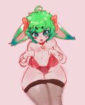 animal_humanoid big_breasts blush bovid breast_squish breasts bunny_costume caprine cat_smile clothing collar costume curled_hair female footwear green_ears green_hair hair horn huge_breasts humanoid lagomorph leporid looking_at_viewer mammal rabbit red_horn sheebi sheep simple_background smug smug_face smug_grin socks solo solo_focus squish teal_ears teal_eyes thick_thighs 