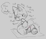  anal anal_masturbation anal_penetration anthro bj_(artist) domestic_cat felid feline felis male mammal masturbation monochrome pawpads penetration solo sony_corporation sony_interactive_entertainment toro_inoue 