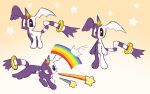  ambiguous_gender attack biped feral head_wings hi_res labbit1337 nano_(labbit1337) rainbow semi-anthro solo star unknown_species wings 