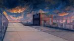  absurdres axleaki blue_sky building city cityscape cloud commentary_request fence highres no_humans original radio_antenna rooftop scenery shadow sky sky_focus star_(sky) starry_sky twilight variant_set 