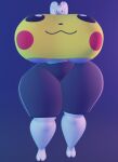  anthro big_breasts blender_(software) blush breasts cherry_(darkdraketom) clothing darkdraketom female generation_6_pokemon goodra hi_res nintendo pikachu_shirt pokemon pokemon_(species) shy simple_background solo thick_thighs under_boob wide_hips 