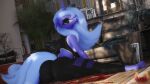 3d_(artwork) absurd_res anthro anthrofied big_butt breasts butt clothing digital_media_(artwork) equid equine female flexible friendship_is_magic hasbro hi_res horn looking_at_viewer looking_back looking_back_at_viewer loveslove mammal my_little_pony princess_luna_(mlp) solo splits spread_legs spreading tight_clothing unicorn 