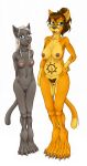  2015 age_difference anthro areola arm_tattoo belly_tattoo biped black_body black_nose blue_eyes breasts brown_hair claws countershade_face countershade_torso countershading coyotek daughter digitigrade dipstick_tail domestic_cat duo ear_piercing eyebrows eyewear eyewear_only felid feline felis female front_view genitals glasses glasses_only gloves_(marking) hair hand_on_own_hip hands_behind_back hi_res long_hair looking_at_viewer mammal markings mature_anthro mature_female mother mother_and_child mother_and_daughter multicolored_body navel nika_(coyotek) nipples nude older_female parent parent_and_child piercing pink_nose ponytail pubes pussy simple_background small_breasts standing sun_(coyotek) tail tail_markings tan_body tattoo teenager toe_claws two_tone_body white_background white_body white_hair white_markings young younger_female 