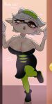  absurd_res areola aroused bedroom_eyes big_breasts blush breasts bunny_costume clothing costume dialogue female first_person_view hi_res humanoid looking_at_viewer marie_(splatoon) narrowed_eyes nintendo seductive solo splatoon thecoldsbarn 