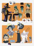  ... 2boys 3girls ahoge animal_ears black_cloak black_footwear black_gloves black_headwear black_pants blue_gloves border cloak closed_mouth commentary_request dress drinking_straw fangs fangs_out geeta_(pokemon) ghost_costume gloves grey_dress grey_footwear grey_jacket halloween halloween_costume hands_in_pockets hashima_(hashima-dr) hassel_(pokemon) hat highres holding jacket larry_(pokemon) long_sleeves multiple_boys multiple_girls open_clothes open_jacket pants pantyhose pokemon pokemon_(game) pokemon_sv poppy_(pokemon) rika_(pokemon) shirt shoes sitting sleeves_rolled_up speech_bubble spoken_ellipsis standing steam stool tail translation_request vampire_costume white_border witch witch_hat yellow_pantyhose 