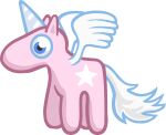  all_fours ambiguous_gender angel_the_skypony bald blue_eyes chibi equid equine feathers feral horn mammal markings moshi_monsters moshling official_art on_model pink_body prick_ears snout solo standing star star_(marking) tail toony unicorn_horn unknown_artist winged_unicorn wings 