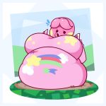  animal_crossing anthro belly big_belly big_breasts breasts cephalopod coleoid dewy-eyedboy female hi_res hole_(pit) huge_breasts marina_(animal_crossing) marine markings mollusk morbidly_obese morbidly_obese_anthro morbidly_obese_female nintendo obese obese_anthro obese_female octopodiform octopus open_mouth outside overweight overweight_anthro overweight_female pink_body simple_eyes solo stuck tentacles 