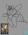  4_wings animal_humanoid antennae_(anatomy) anthro arthropod arthropod_humanoid bee belly biped breast_grab breasts claws crown female genitals hair hand_on_breast headgear hi_res humanoid hymenopteran insect insect_humanoid insect_wings lilya_nida multi_wing navel neck_tuft non-mammal_breasts paws poison_honeybee_(solo_farming_in_the_tower) pussy signature sketch slightly_chubby solo solo_farming_in_the_tower stinger thick_thighs tuft unfinished wings 