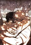  2boys arms_around_neck bad_id bad_tumblr_id bara black_hair blonde_hair brown_theme closed_eyes couple cris_art forest hug hulkling male_focus marvel multiple_boys mutual_hug nature short_hair sideburns thick_eyebrows toned tree tree_shade under_tree upper_body wiccan yaoi 