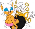  age_difference anthro bat canid canine colored colored_sketch dbaru duo facesitting female fox humor male male/female mammal miles_prower older_female ring rouge_the_bat sega sitting_on_another sketch sonic_the_hedgehog_(series) twerking younger_male 