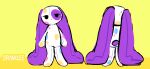  animate_inanimate anthro big_ears blue_spots colored dot_eyes droopy_eyes eye_spots floppy_ears front_view half-closed_eyes kint lagomorph leporid living_plushie mammal model_sheet mouthless narrowed_eyes nonbinary_(lore) plushie purple_ears purple_spots purple_tail rabbit rear_view seam_(sewing) small_tail solo spots spotted_body sprinkles_(kint) standing tail white_body yellow_spots 