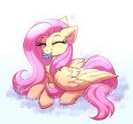  &lt;3 blush confetticakez equid equine eyes_closed female flower flower_in_mouth fluttershy_(mlp) friendship_is_magic fur hair hasbro hi_res mammal my_little_pony pegasus pink_hair plant solo wings yellow_body yellow_fur 